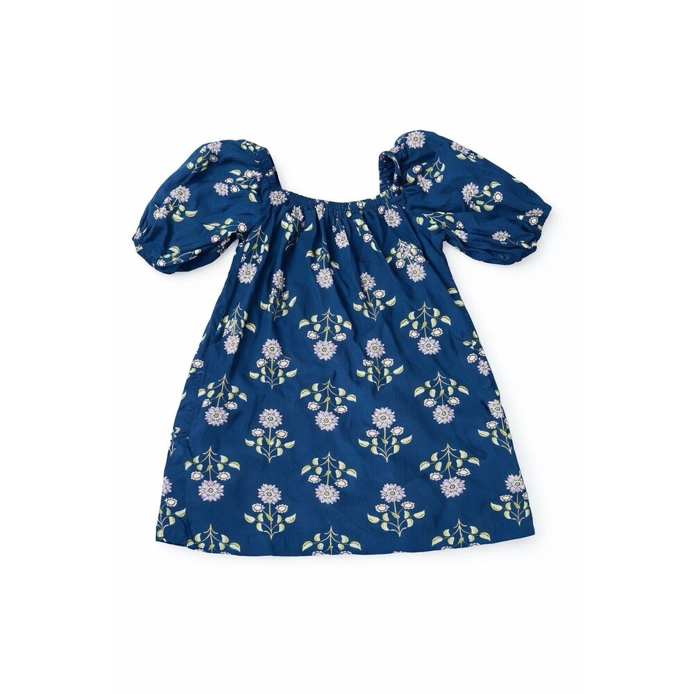 Old Navy Women’s M Floral Off Shoulder Dress Blue Puff Sleeve Boho Cottagecore